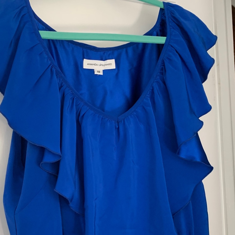 Amanda Uprichard Blue Silk Dress